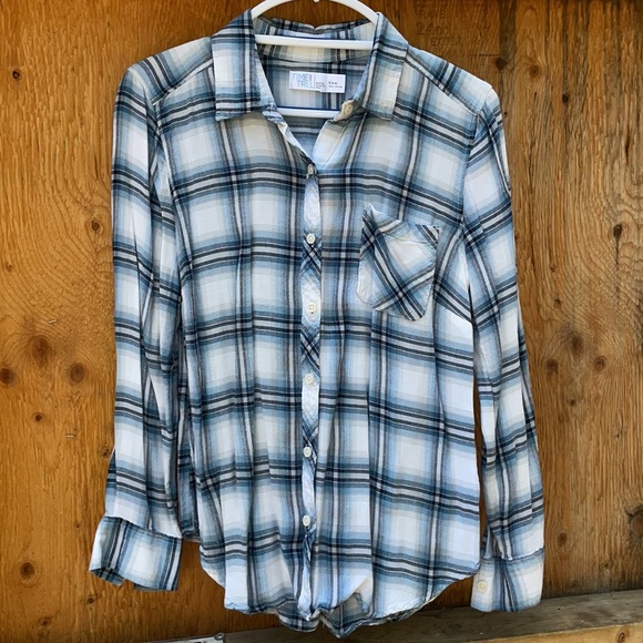 Time and Tru Tops - Time and Tru Button Down Shirt, Size S (4-6)